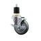 Service Caster 4'' Gray Poly Swivel 1-7/8'' Expanding Stem Caster with Brake SCC-EX20S414-PPUB-TLB-178 - alternate 1